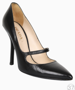 Scarpin Prada Couro Preto