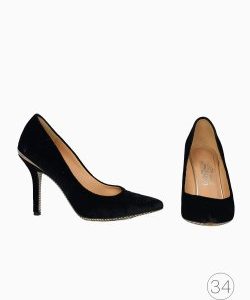Scarpin Salvatore Ferragamo Veludo Preto