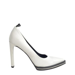 Scarpin Stella McCartney Branco e Preto Tam 39