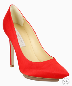 Scarpin Stella McCartney Cetim Vermelho
