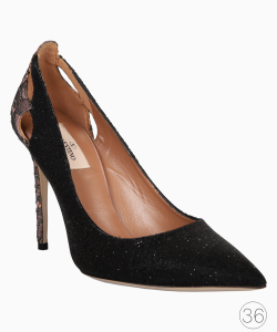 Scarpin Valentino Detalhe Renda Preto