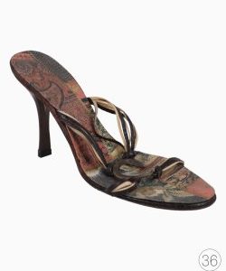 Tamanco Roberto Cavalli Fivela Estampado