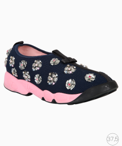 Tênis Christian Dior Fusion Mesh Bordado Azul Marinho