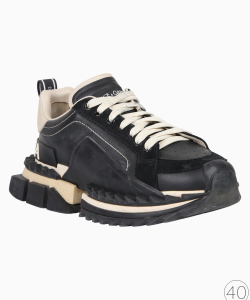 Tênis Dolce & Gabbana Super King Preto e Branco