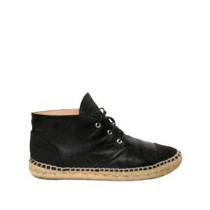 Tenis Chanel Espadrille CC Preto Tam 38