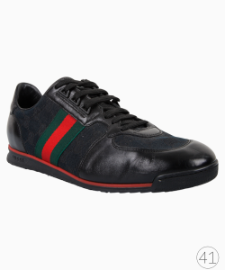 Tênis Gucci GG Supreme Web Couro e Canvas