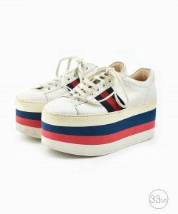 Tênis Gucci Peggy Stripes branco