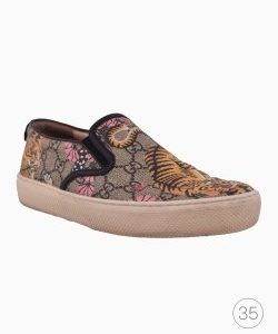 Slip On Gucci Monograma Tiger Rosa