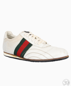 Tênis Gucci Web Couro Branco