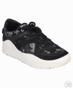 Tênis Jimmy Choo Lace Trainers Preto