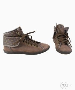 Tênis Louis Vuitton Couro Marrom Monograma