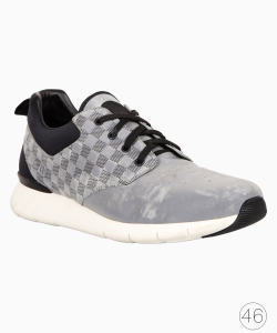 Tênis Louis Vuitton Nylon Suede Damier Fastlane Prata