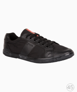 Tênis Prada Couro e Nylon Preto