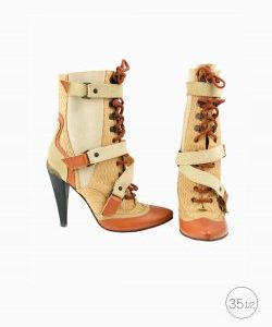 Bota Just Cavalli couro bege