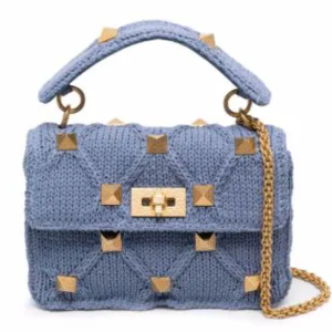 Valentino Garavani Bolsa Tote Roman Stud De Tricô