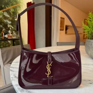 Bolsa Saint Laurent Le 5 à 7 Hobo Vinho