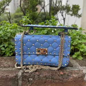 Bolsa Valentino Rockstud Azul