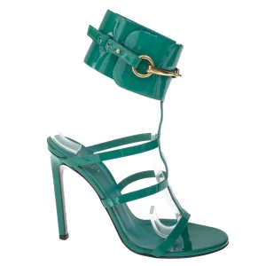 Sandália Gucci Ursula Tornozeleira Horsebit Verde
