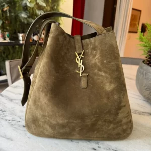 Bolsa Saint Laurent Le 5 à 7 Suede Verde