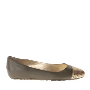 Sapatilha Jimmy Choo Couro e Malha Metálica