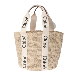 Bolsa Chloé Tote Woody Grande Ráfia