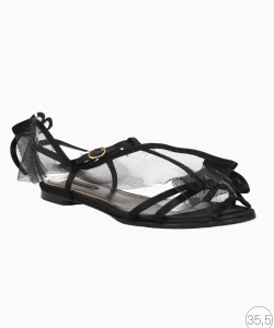 Sandália Rasteira Dolce & Gabbana Tiras Preta