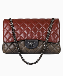 Bolsa Chanel Double Flap Tri-Color