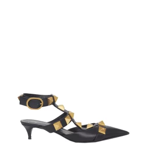 Scarpin Valentino Roman Stud Preto Tam 365 Br