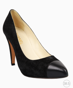 Sapato Chanel Camurça Preto