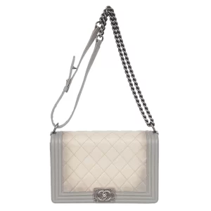 Bolsa Chanel Boy Degradê Cinza