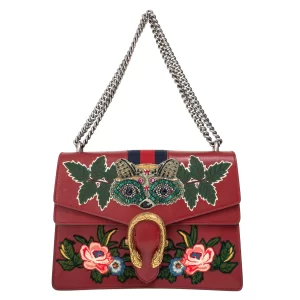 Bolsa Gucci Dionysus Patches Vermelha