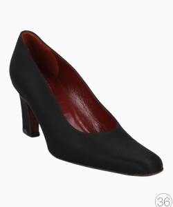 Sapato Bally Vintage Cetim Preto
