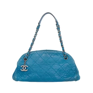 Bolsa Chanel Just Mademoiselle Bowling Azul