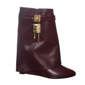 Bota Givenchy Shark Lock Bordô