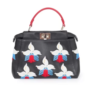 Bolsa fendi Peekaboo Bordada Preto