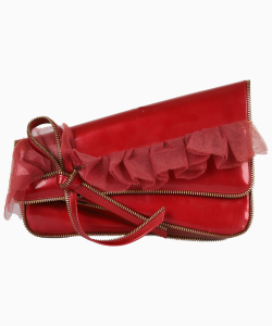 Clutch Christian Dior Babados Vinho