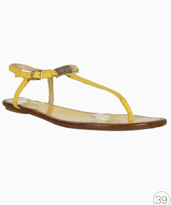 Sandália Jimmy Choo Rasteira Couro Amarela
