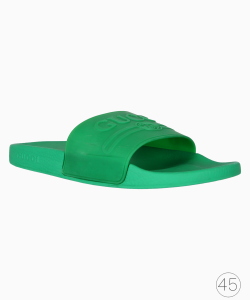 Slide Gucci Interlocking G Rubber Verde