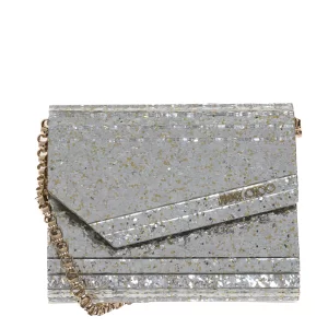 Bolsa Jimmy Choo Clutch Candy Mini Prateada
