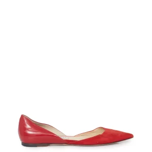Sapatilha Jimmy Choo Vermelha Verniz e Camurça Tam 35 Br