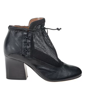 Bota Emporio Armani Couro e Tela Preta