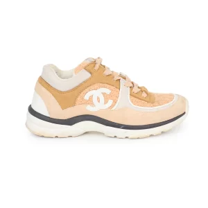 Tênis Chanel CC Low Nude Tam 335 Br