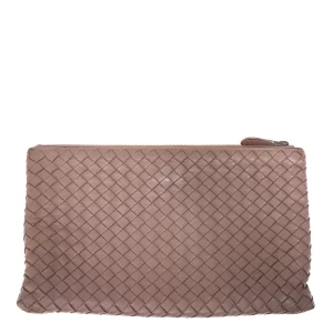 Bolsa Bottega Veneta Clutch Intrecciato Rosa