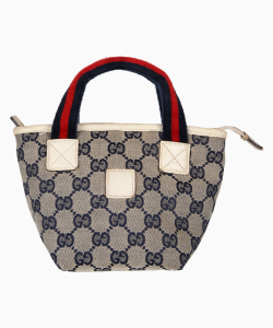 Bolsa Gucci Jacquard Infantil Monograma Azul
