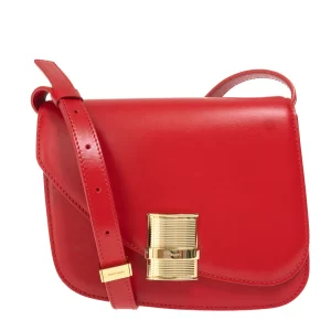 Bolsa Salvatore Ferragamo Assimétrica Vermelha