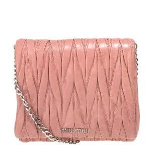 Bolsa Miu Miu Flap Rosa