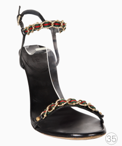 Sandália Gucci Web Preto