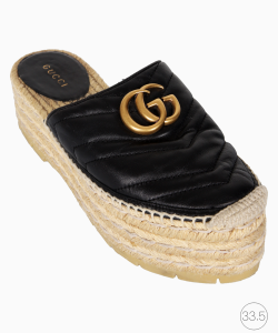 Sapato Gucci Espadrille GG Preto