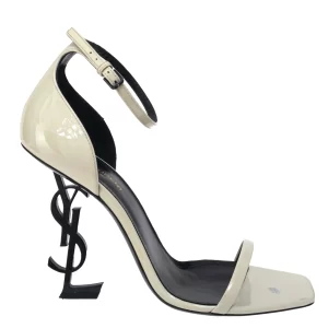 Sandália Saint Laurent Opyum Verniz Branco