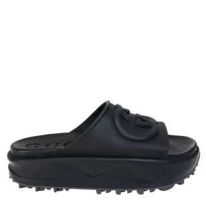 Slide Gucci Plataforma Preto